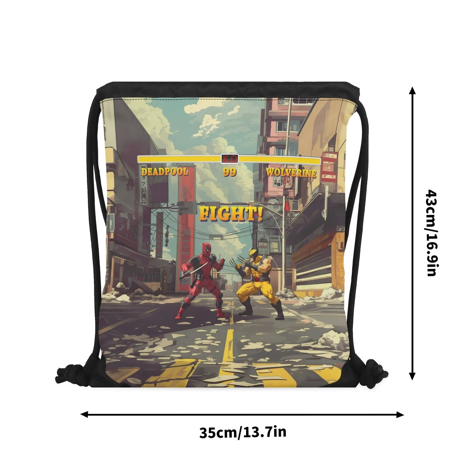 Arcade Clash: Regeneration Rumble Drawstring Bag