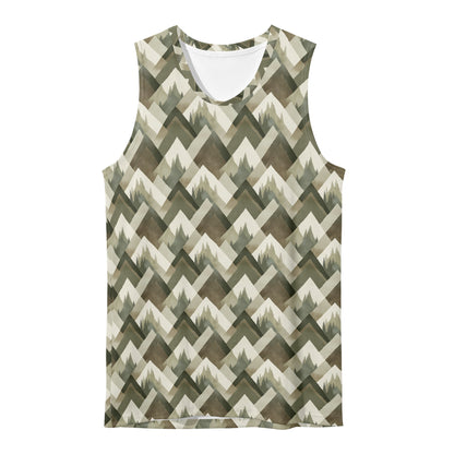 Misty Mountain Layers Mens Loose Fit Sleeveless Tank Top