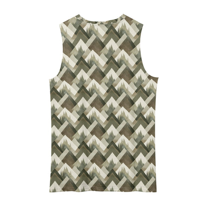 Misty Mountain Layers Mens Loose Fit Sleeveless Tank Top