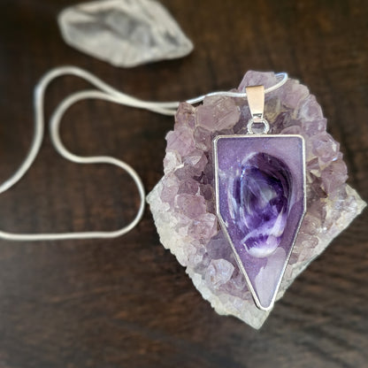 Banded Amethyst Stone Pendant