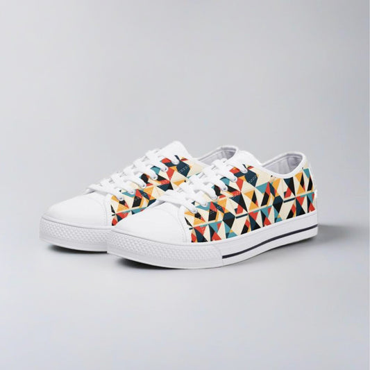 Retro Rhythm Men's Lightweight Low-Top Canvas Shoes