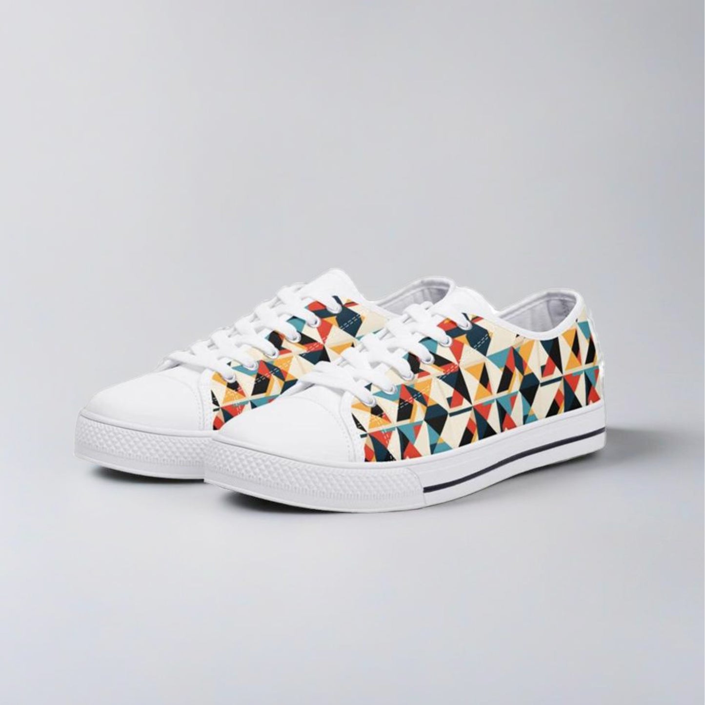 Retro Rhythm Men's Lightweight Low-Top Canvas Shoes