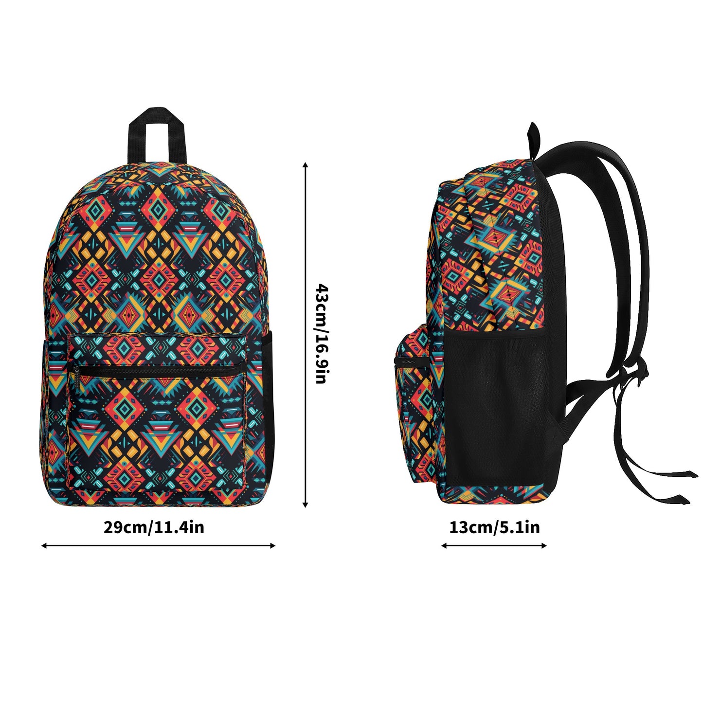 Neon Tribal Fusion Vintage Backpack