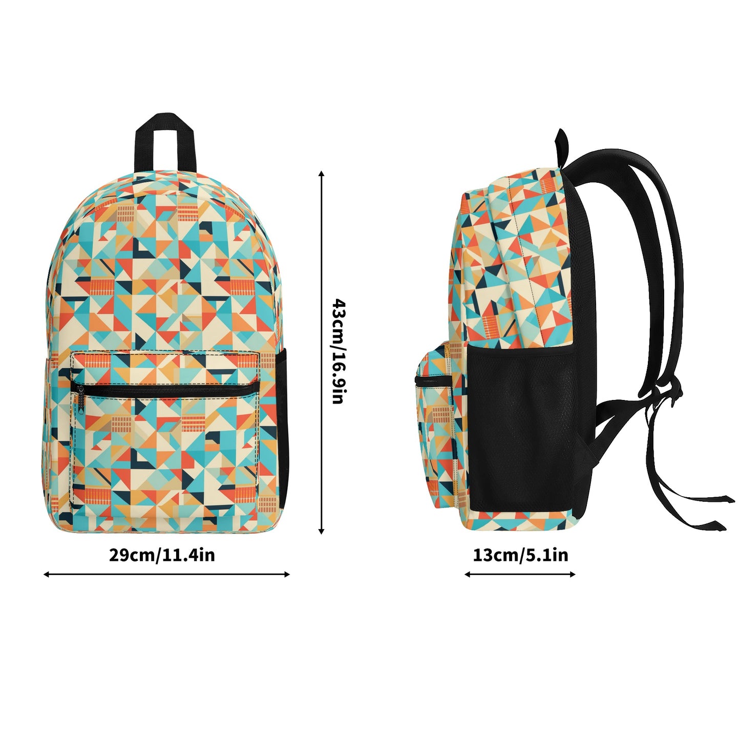 Urban Rhythm Geometric Vintage Backpack