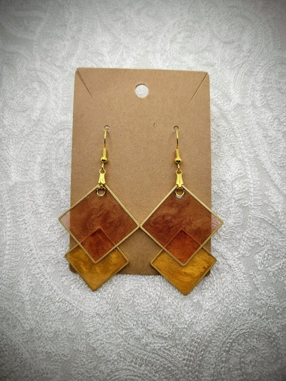 Geometric Square Earrings