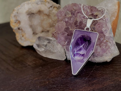 Banded Amethyst Stone Pendant