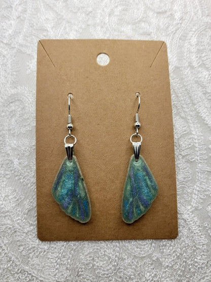 Butterfly Wing Iridescent Earrings