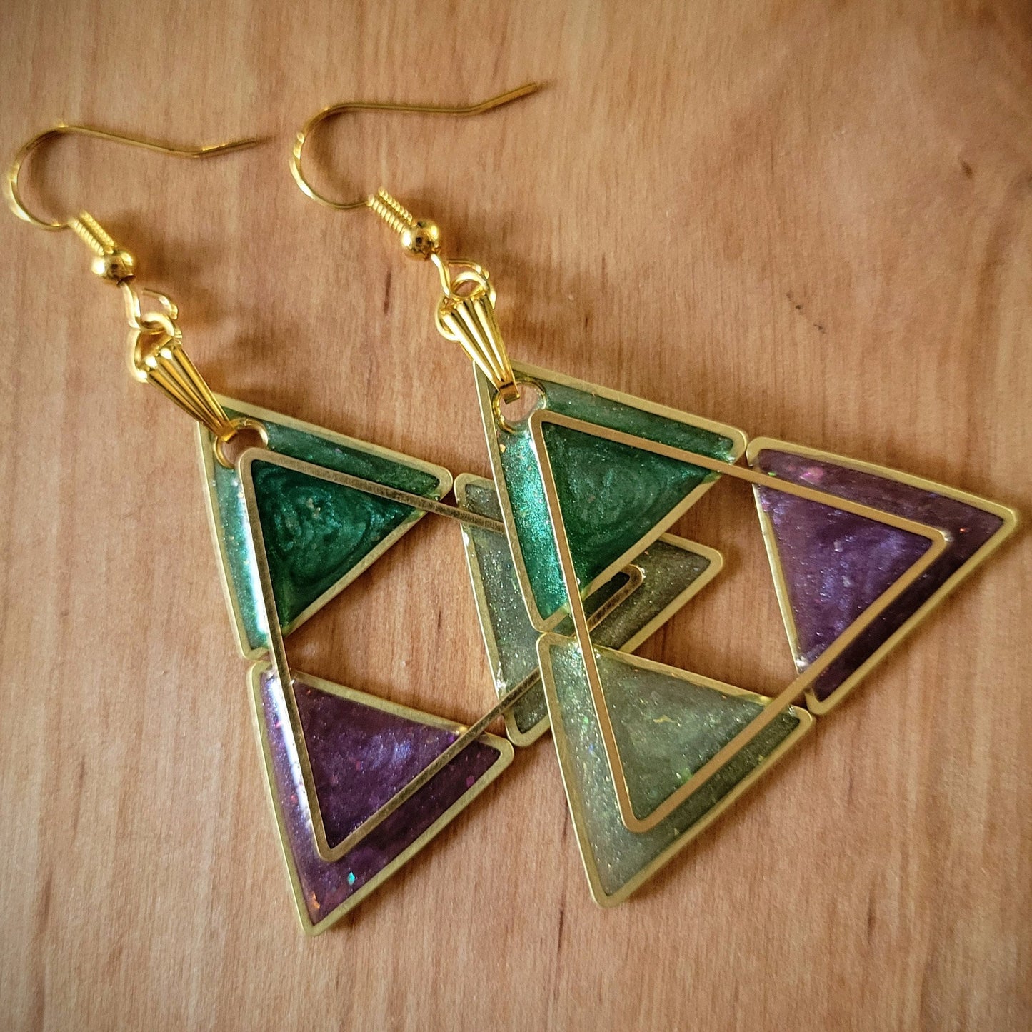 Dangle Tri Force Earrings