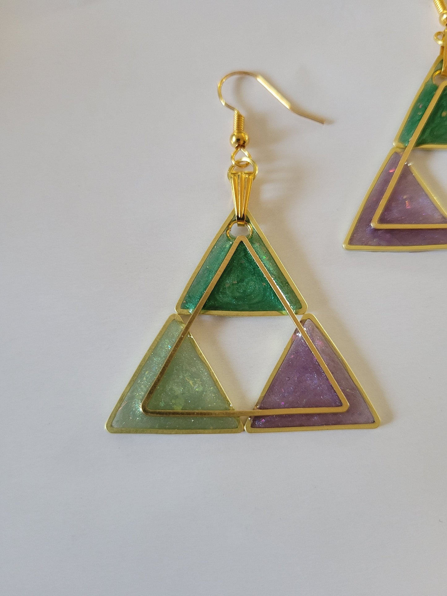 Dangle Tri Force Earrings