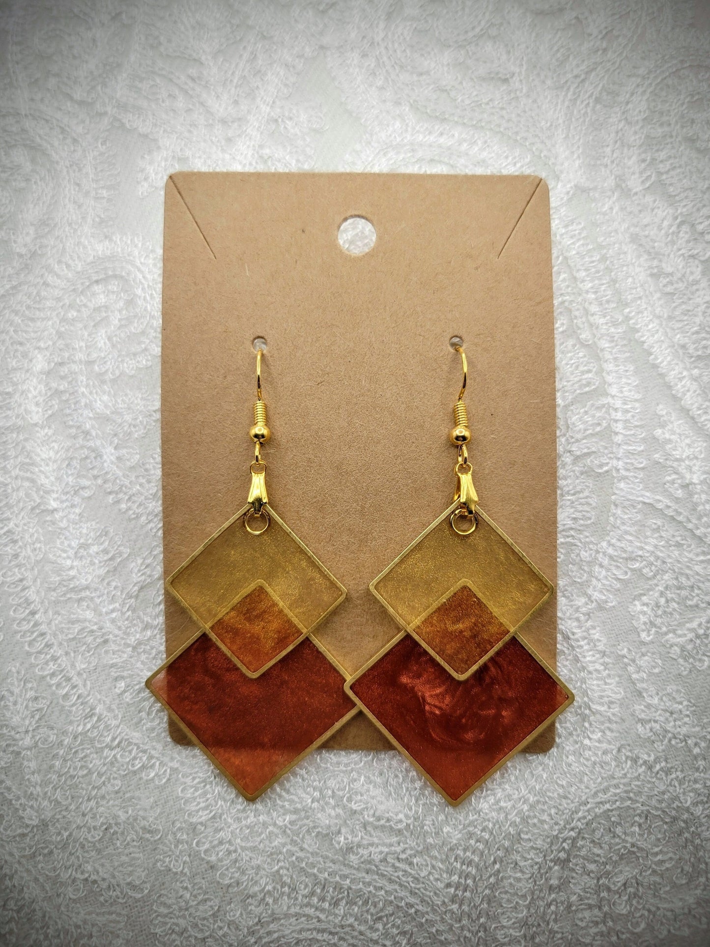 Geometric Square Earrings