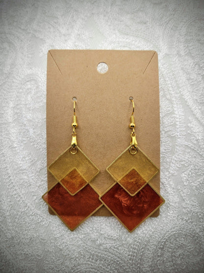 Geometric Square Earrings