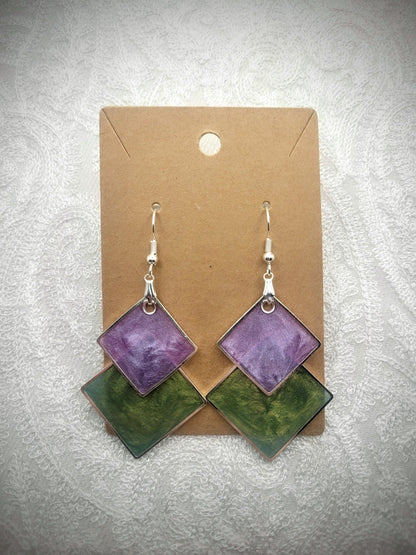 Geometric Square Earrings