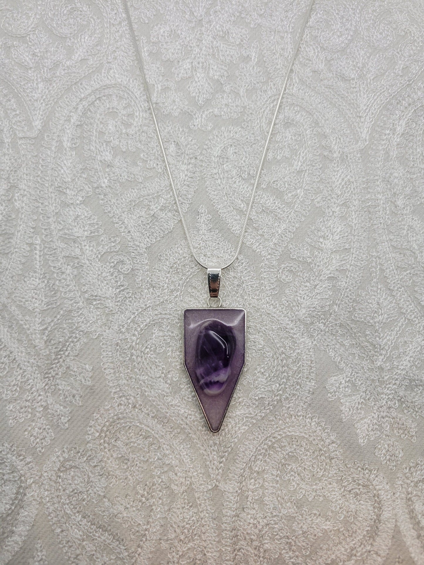 Banded Amethyst Stone Pendant