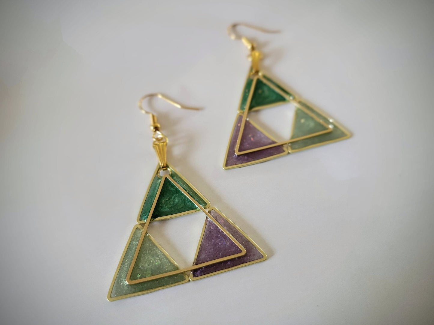 Dangle Tri Force Earrings